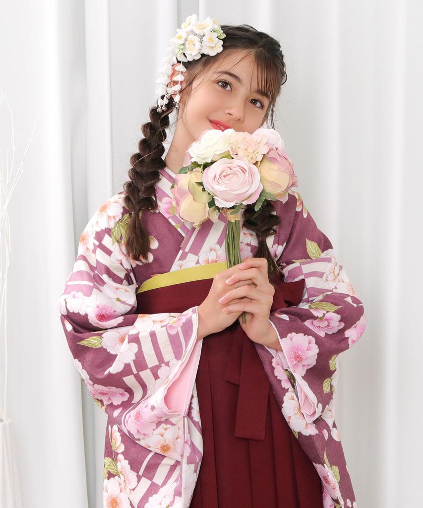 Hakama Graduation Elementary School Graduation Ceremony Elementary School Hakama Hakama Gorgeous Junior Beautiful Red Cherry Hakama String Bottom