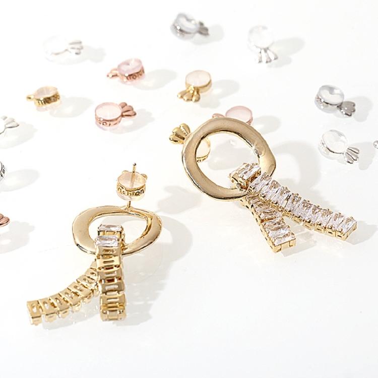 Set of 10 Earring Lifters for Drooping Ears Hypoallergenical Support Adjustable Earring Backs Replacements Jewelry Tool