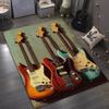 Vibrant Guitar Trio Area Rug for Music LoversElectric Guitars Design Carpet Perfect for Living Room or StudioMusical Instruments