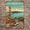 San Francisco Vintage Aluminum Sign - Retro Travel Poster for Street & Garage - Metal Plaque for Yards, Cafes & Home Walls