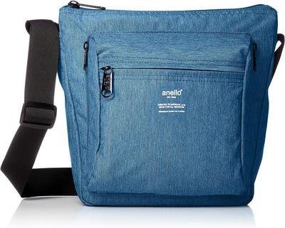 Vertical Shoulder Bag A5 Water TRACK ATH1812Z Denim Blue [Anello] Repellent/Multi-Storage