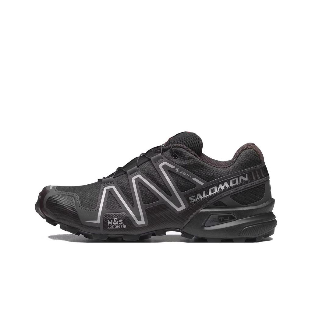 SALOMON Speedcross 3 Gtx Fashion Versatile Fabric Non-Slip Wear-Resistant Waterproof Low-Top Running Shoes Unisex Running Shoes Black 476002
