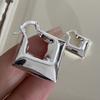 925 Sterling Silver Earrings For Women Trendy Geometric Big Square Earring Jewelry Prevent Allergy Party Gift Accessories