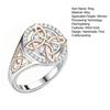 Women Finger Ring Witch Knot Design Two-tone Ring Women Spiritual Comfort Negative Energy Protective