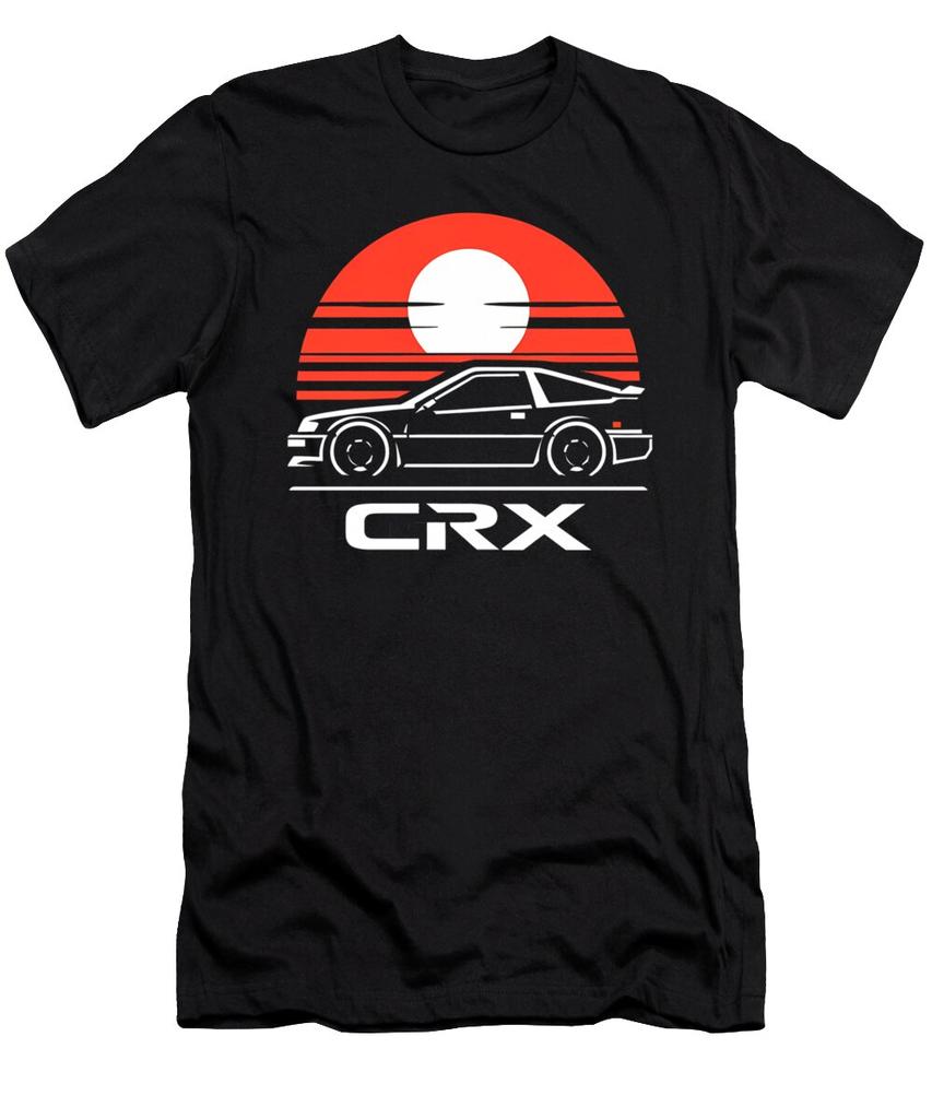 Honda Pánská a dámská trička Léto Nové CRX Závodní Motocyklové Jezdectví Offroad Nadšenci Krátký rukáv Retro Trendy Top