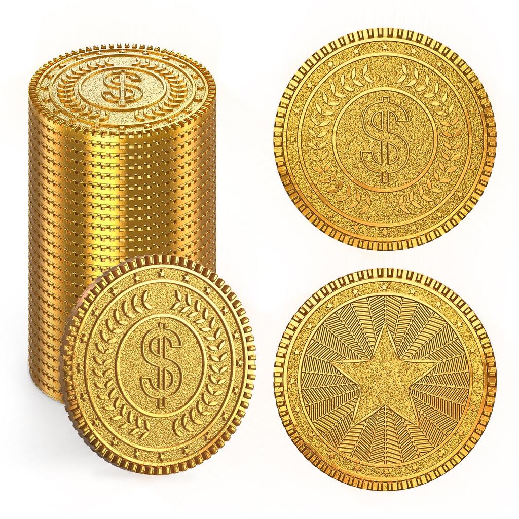 Byhoo 30 PCS Metal Toys DND Pirate Stress Relief with Velvet Drawstring Pouch for Board Treasure Adventure Themed Play Favor Coins, Coins, Tool,