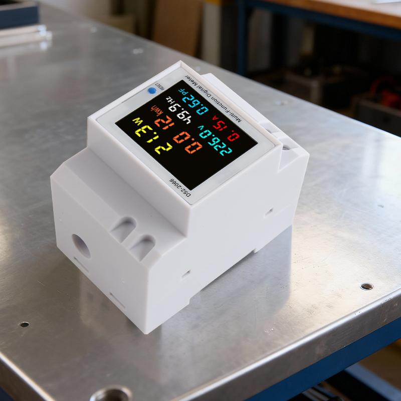 6IN1 Din Rail AC Monitor 110V 220V 380V 100A Voltage Current Power Factor Active KWH Electric Energy Frequency Meter