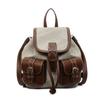 New autumn and winter casual contrasting color large-capacity backpack women's niche retro commuter versatile backpack