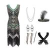 1920S Vintage Dress Gatsby Gown with Heavy Beading, Sequins, and Tassels, Popular European and American Style Party Dress for Women