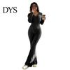 Women Lounge Wear Set Women's 2 Piece Sweatsuits Zip Up Hoodies And Bell Tracksuit Bottom Pants Ribbed Knit Outfits Sexy Bodycon Workout Tracksuits
