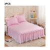 Easy To Clean Non-Slip Mattress Cover Wide Bed Skirt Elegant Princesses Bed Skirt Ruffled Bed Skirt