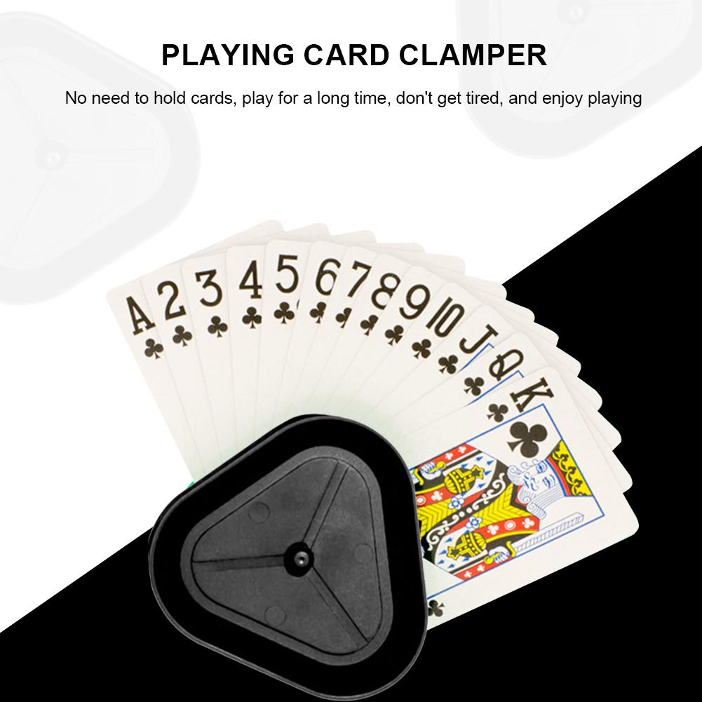 6/4PCS Playing Card Stand Triangle Poker Card Organizer Hands-Free Little Hands Cards Tray for Family Card Game Nights Board Gam