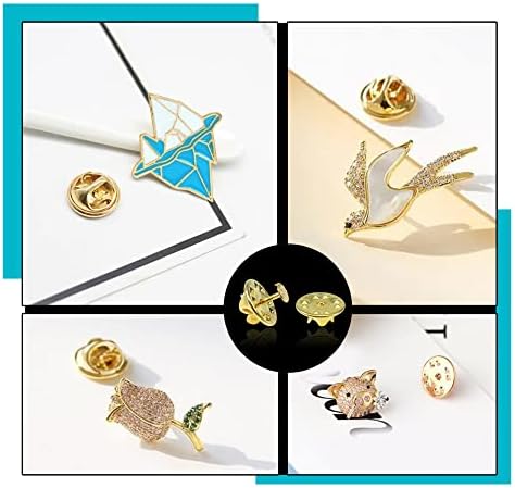 TOAOB 150 Pairs Butterfly Clutch Pin Backs Gold Silver with 3 Hot Glue DIY Jewelry Brooch Craft
