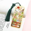 Ancient Chinese Palace Art Bookmarks, Cat Carp Flying Crane Lotus Bookmarks with Tassels, Boxed Gifts for Book Lovers Collection