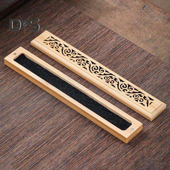 Cutie de Tămâie din Bambus Arzător de Tămâie Retro Suport Tămâie Sculptat Colector de Cenușă pentru Meditație Somn Reducerea Stresului Decor Cameră de Ceai