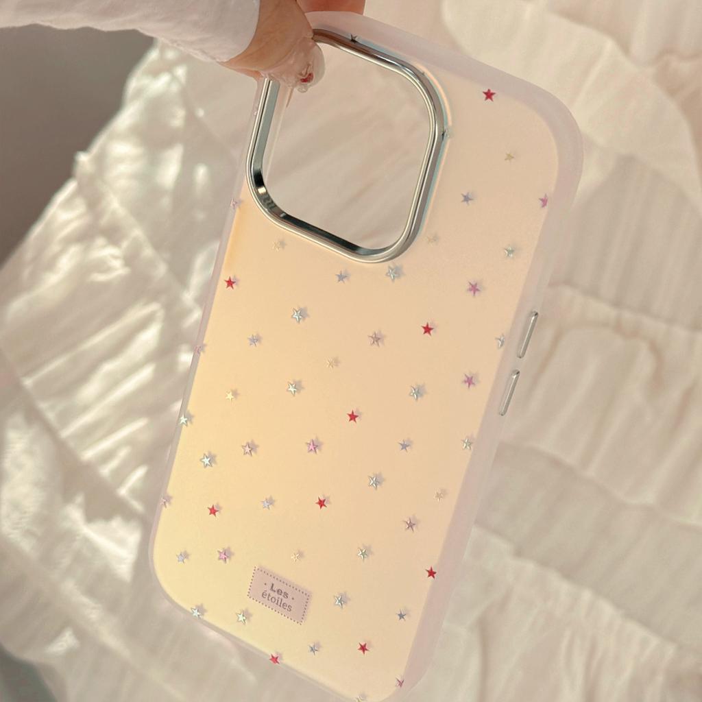 Vergoldete bunte Sterne Geeignet für Iphone17Promax Handyhülle Apple 16 Laser 13 Sturzsicher 14 Frisch