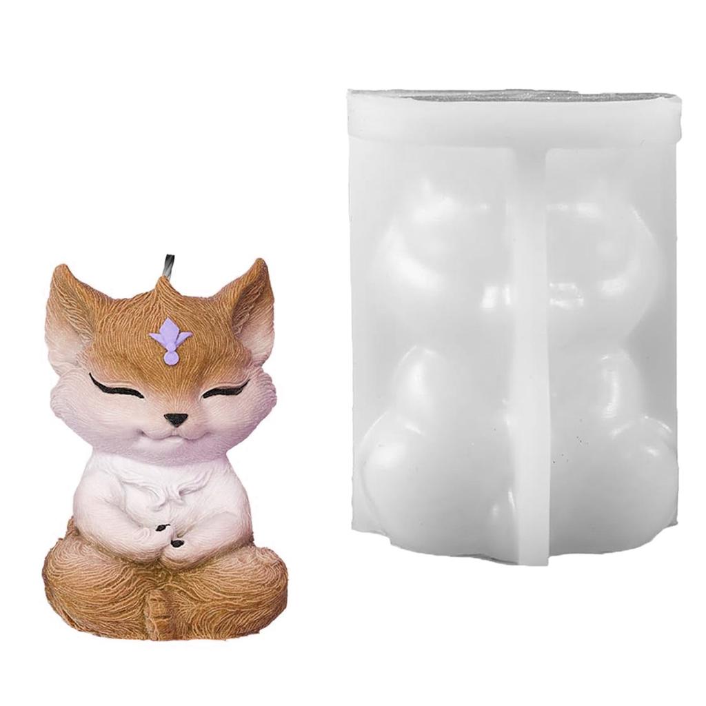 Decorative Scented Candles Making Forms Artisan Fox Shaped Silicone Mold for Creating Distinctive Candles and Soaps