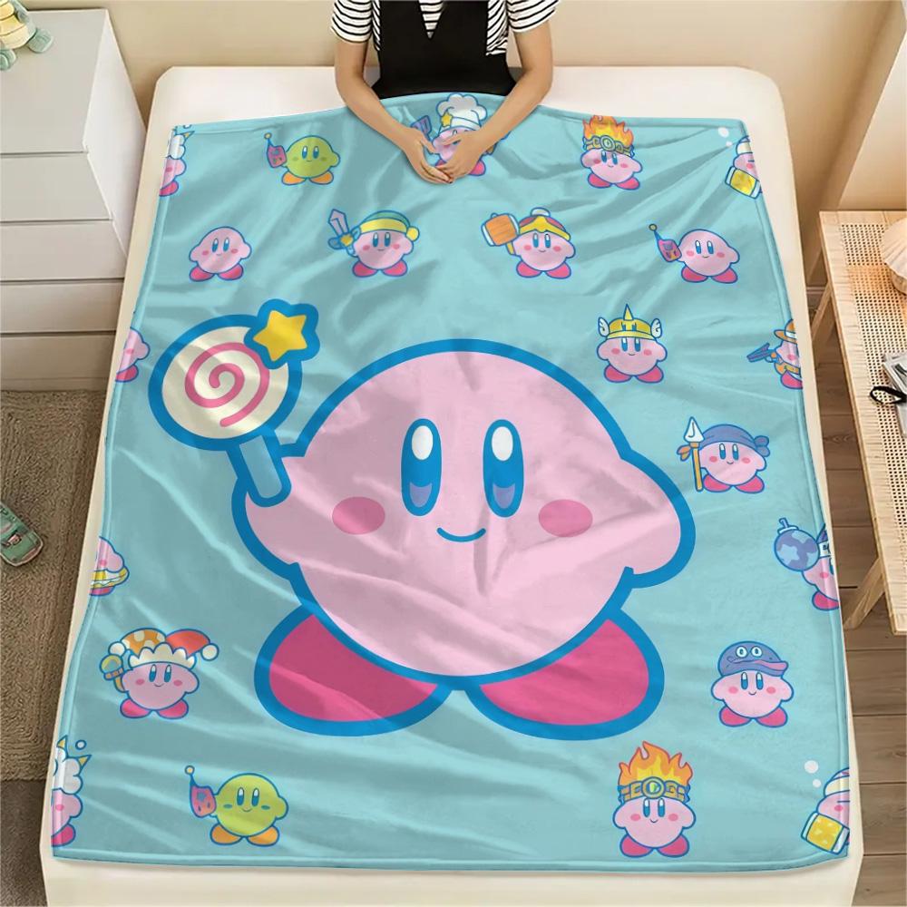 Kirby Flannel Blanket, High quality Comfortable for All Seasons, Home Decor, Warmth and Comfort