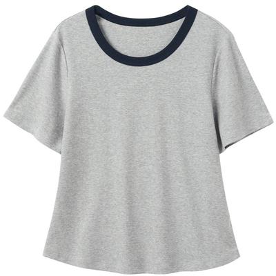 Sancai 2026 Spring Plus Size Round Neck Short Sleeve T-shirt