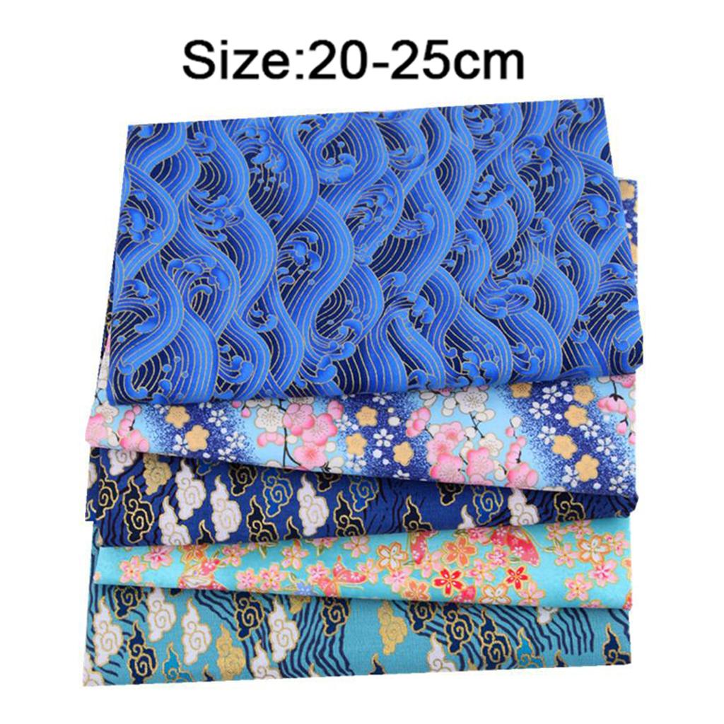 10PCS Japanese Floral Fabric Squares for Quilting Crafting Sewing