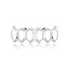 Eco-friendly Copper Hollow Teeth Grillz Top Bottom Set Glossy Finish Teeth Jewelry  Rapper