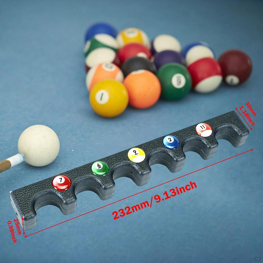 6 Slot Pool Cue Holder Cues Claw Rest Billiard Sticks Rack for Table Beginner