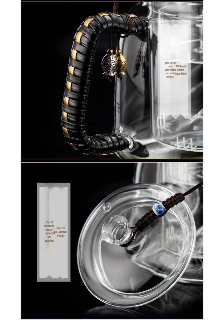 2025 Explosion-Proof Glass Electric Tea Infuser with Large Capacity and Ceramic Boiler