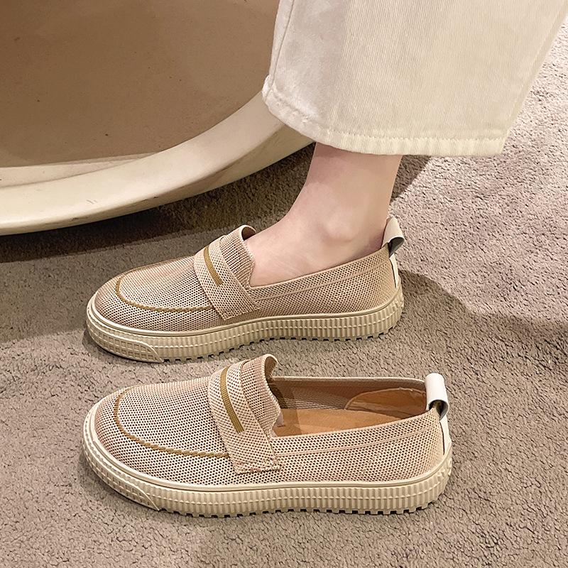 

Толстая подошва одиночные туфли женские повседневные туфли с круглым носком женские туфли 40