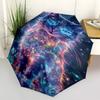 1 Stück Galaxie Katze Outdoor-Regenschirm - Automatisches Öffnen/Schließen, Tragbares Dreifachfalt-Design mit 8-Rippen-Eisenrahmen, Perfektes Geschenk für Fans und Reisende, Anzug
