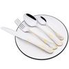 16Pcs Silver Cutlery Set Knives Fork Coffee Spoon Dinnerware Western Stainless Steel Tableware Flatware Set Silverware Kitchen Kit