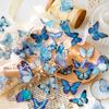 40 Pcs Nature Butterfly PET Waterproof Sticker Bag Vintage Art Decorative Hand Tent Collage Scrapbooking Accessories