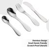 Kids Utensils Safe Metal Children Cutlery 4 Pieces Stainless Steel Reusable Eating Accessories Kitchen Supplies For Home Dining