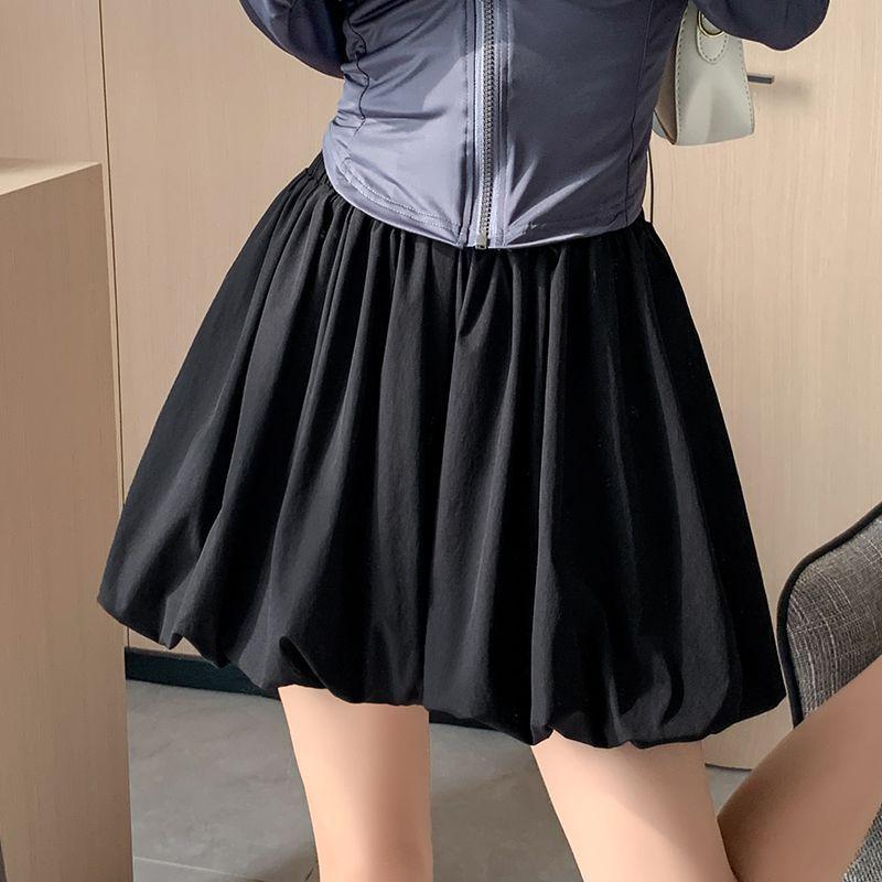 2024 Women's Summer White High Waist Puff Shorts