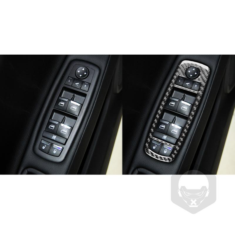 For Maserati Ghibli President 2014—2015 Car Accessories Carbon Fiber Window Lifting Panel Interior Cover Trim Modified Sticker