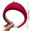 Elegantes Samt-Dreieck-Stirnband Krone Klassischer Breiter Rand Haarreif Einfarbig Europäischer Stil Retro Haarschmuck Zuhause