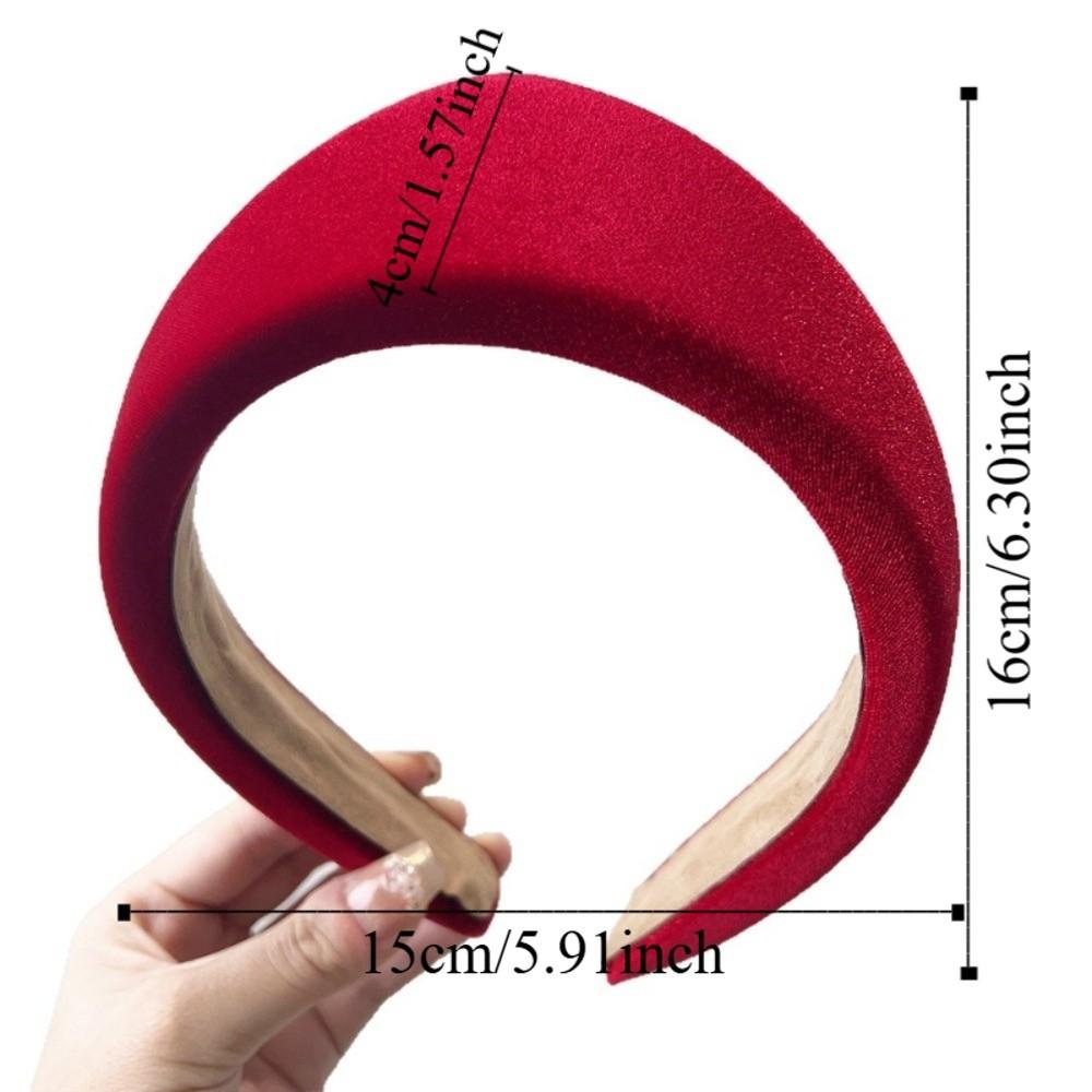 Elegantes Samt-Dreieck-Stirnband Krone Klassischer Breiter Rand Haarreif Einfarbig Europäischer Stil Retro Haarschmuck Zuhause