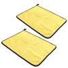 Cotton Fishing Towel Thickening Water Absorption Double Sided Color Towel Fishing Accessory(Yellow Gray )