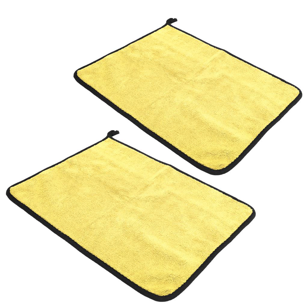Cotton Fishing Towel Thickening Water Absorption Double Sided Color Towel Fishing Accessory(Yellow Gray )