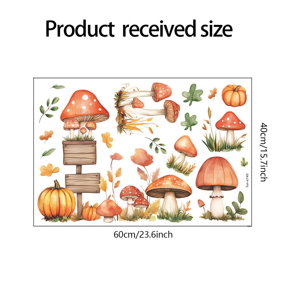 

Fun-e140 Окрашенные дорожные знаки в виде грибов и тыкв, наклейки на стену для спальни, гостиной и дома 40*60cm/fun-e140