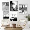 Feminist Black White Art Picture Poster Print Middle Finger Woman High Heels Classic Car Fashion Photography Girl Room Home Deco