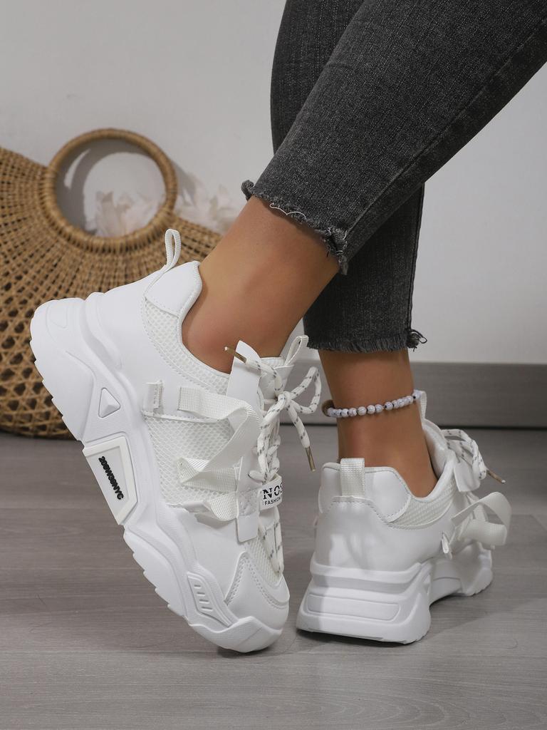 Mode Frühling Damen Sneaker Grün Plateau Sneaker Dicke Sohle Sportschuhe Mode Luxus Klobige Sneaker Tennis Slip On Freizeitschuhe