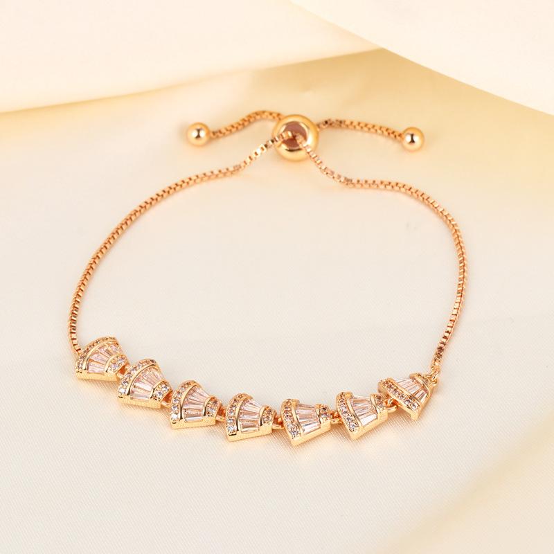 Seiko diamond-set small fan bracelet ins cold wind personalized telescopic adjustment jewelry hair