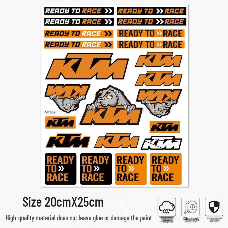 Vodotěsné samolepky na motocykl a helmu KTM 390/790 Duke