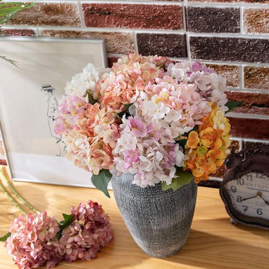 Yousheng Artificial Hydrangea Flowers Faux Hydrangea Blooms with Stem UV Resistant Artificial Flowers for Outdoors Vase Wedding Bouquets Centerpieces