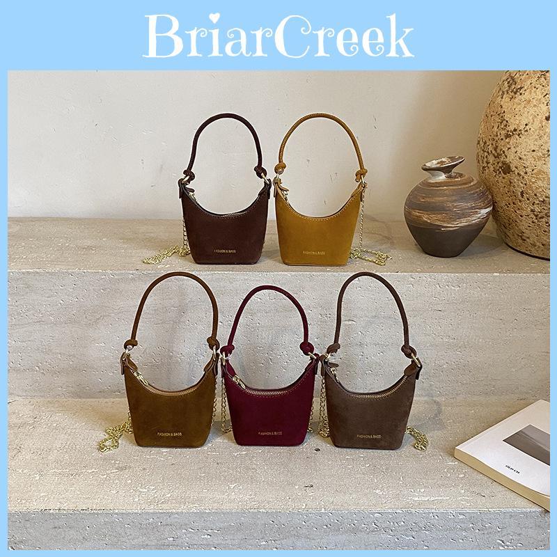 Children Retro Frosted Velvet Bucket Bag With Solid Color Design For School And Casual Outings