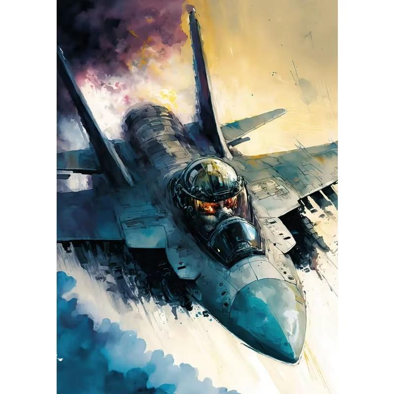 Poster Avioane de Luptă Combate Aeriene Avioane Vintage Decolare Pictură pe Pânză Artă Murală Imagini pentru Sufragerie Decor Acasă