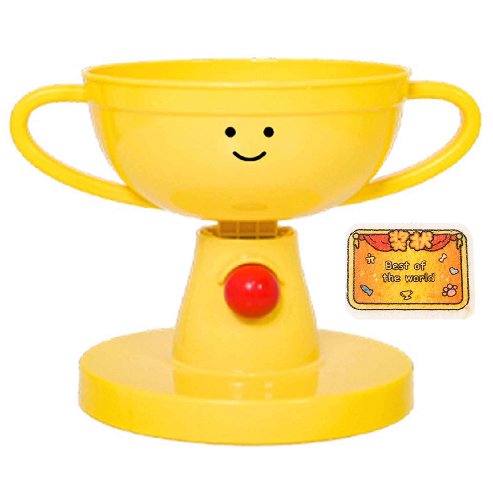

Trophy-Shape Cat Bowl Adjustable Raised Cat Bowls Small Dog Feeder Adjustable 60° Tilted Neck Protection Design As Shown