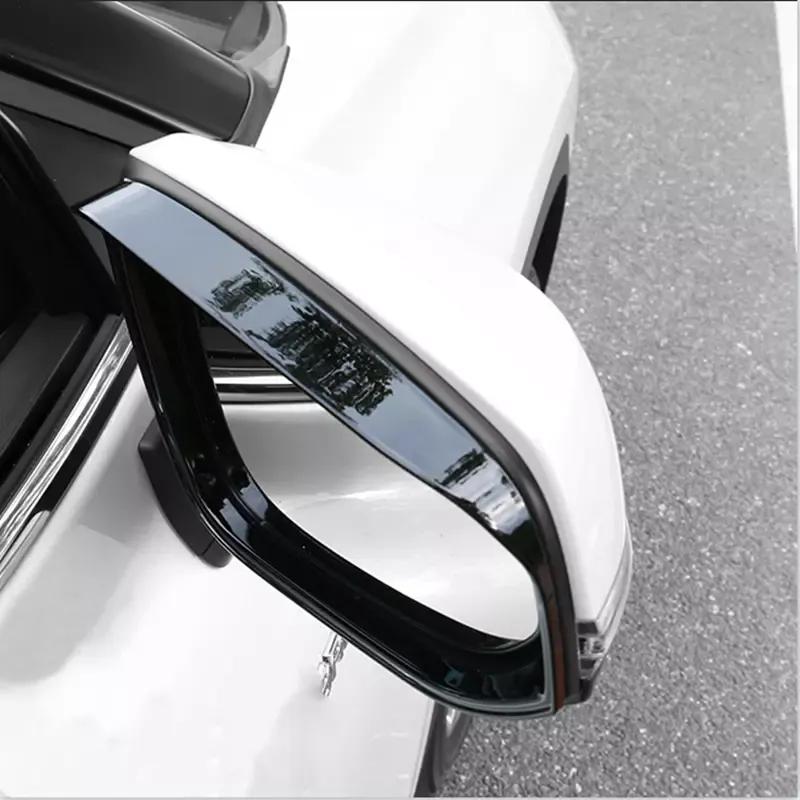 For Toyota Corolla -2024 2x Car Sticker ABS Exterior Side Mirror Rain Eyebrow Frame Trim Decorative Accessories Carbon Black