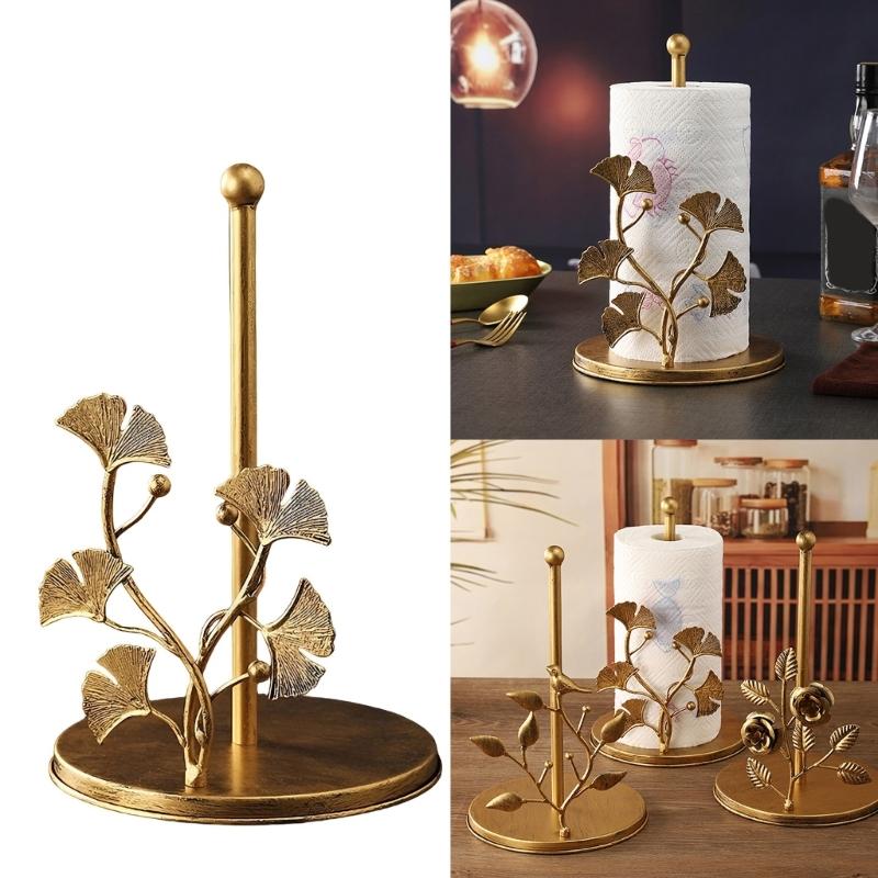 Modern Iron Tissue Holder Freestanding Towel Brackets Not Installation Required Easy Assembly Rusts Proof for Home Decors