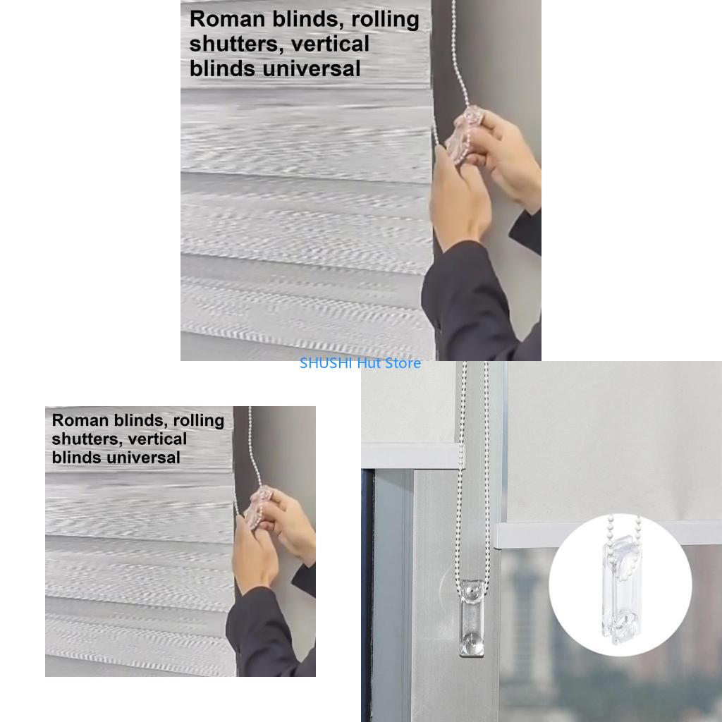 8Pcs Vertical Blind Chain Weight Tension Device Clear Cord Handle Home Decors D57B